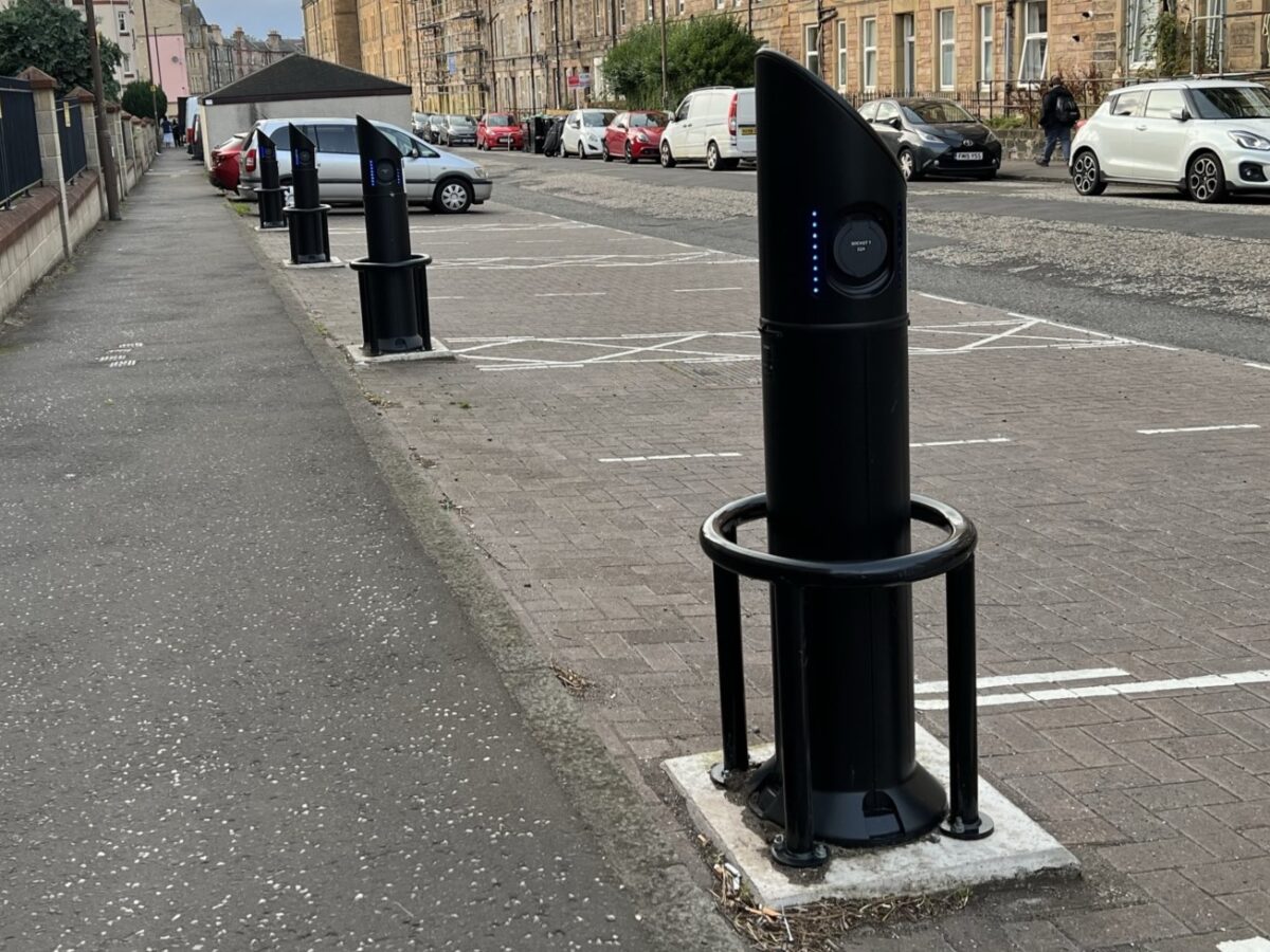 Street public EV charging point