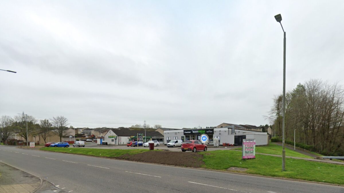 Picture of parking spaces at Fleming Court, Nethermains, Denny, Falkirk, Stirlingshire available for setting up EV charging infrastructure.